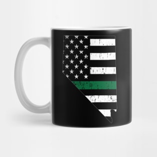 Nevada Thin Green Line Military and Border Patrol Shirt Mug